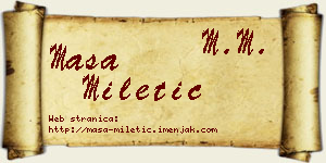 Maša Miletić vizit kartica
